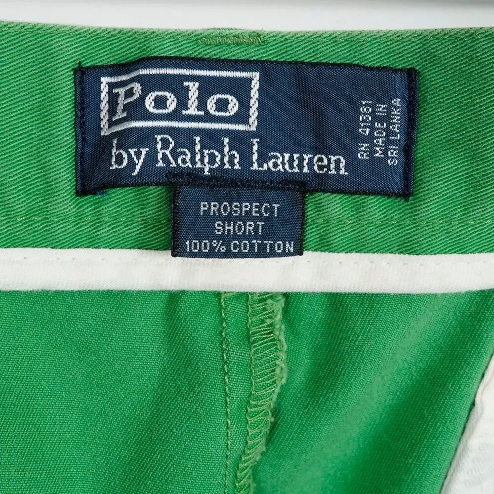 Vintage Polo Ralph Lauren Prospect Short Green Chino Shorts Men’s 36 Classic Fit